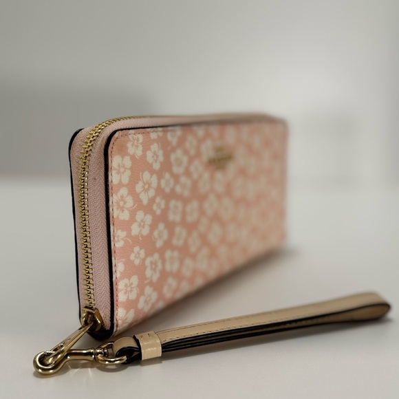 COACH Pink Floral Wristlet Wallet - Picture 3 of 10